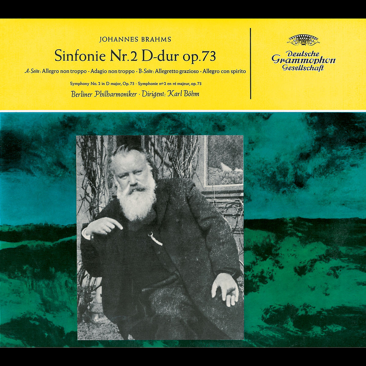 BRAHMS 2 Symphonie REGER Variations Böhm Deutsche Grammophon