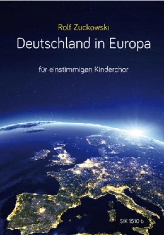 Deutschland in Europa für einstimmigen Kinderchor
