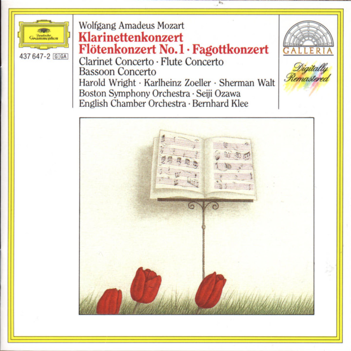 Mozart: Clarinet Concerto; Flute Concerto; Bassoon Concerto in B 0028943764726