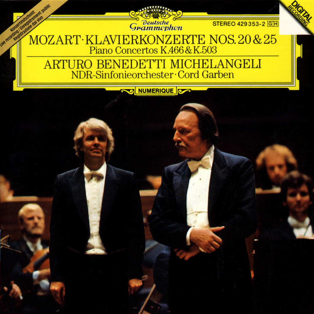 Mozart Piano Concertos Benedetti Michelangeli Deutsche Grammophon