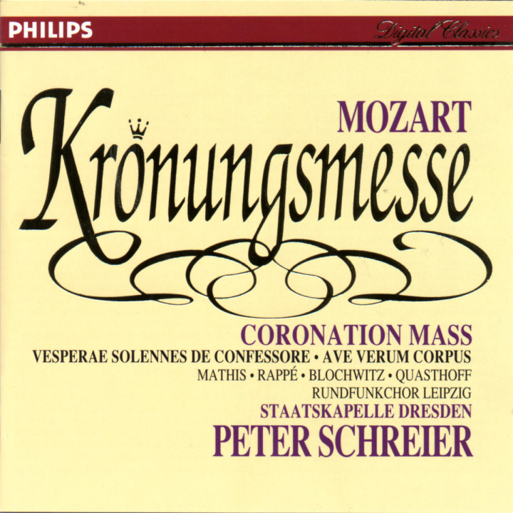 Mozart: Coronation Mass; Vesperae solennes de Confessore; Ave verum corpus 0028942627527