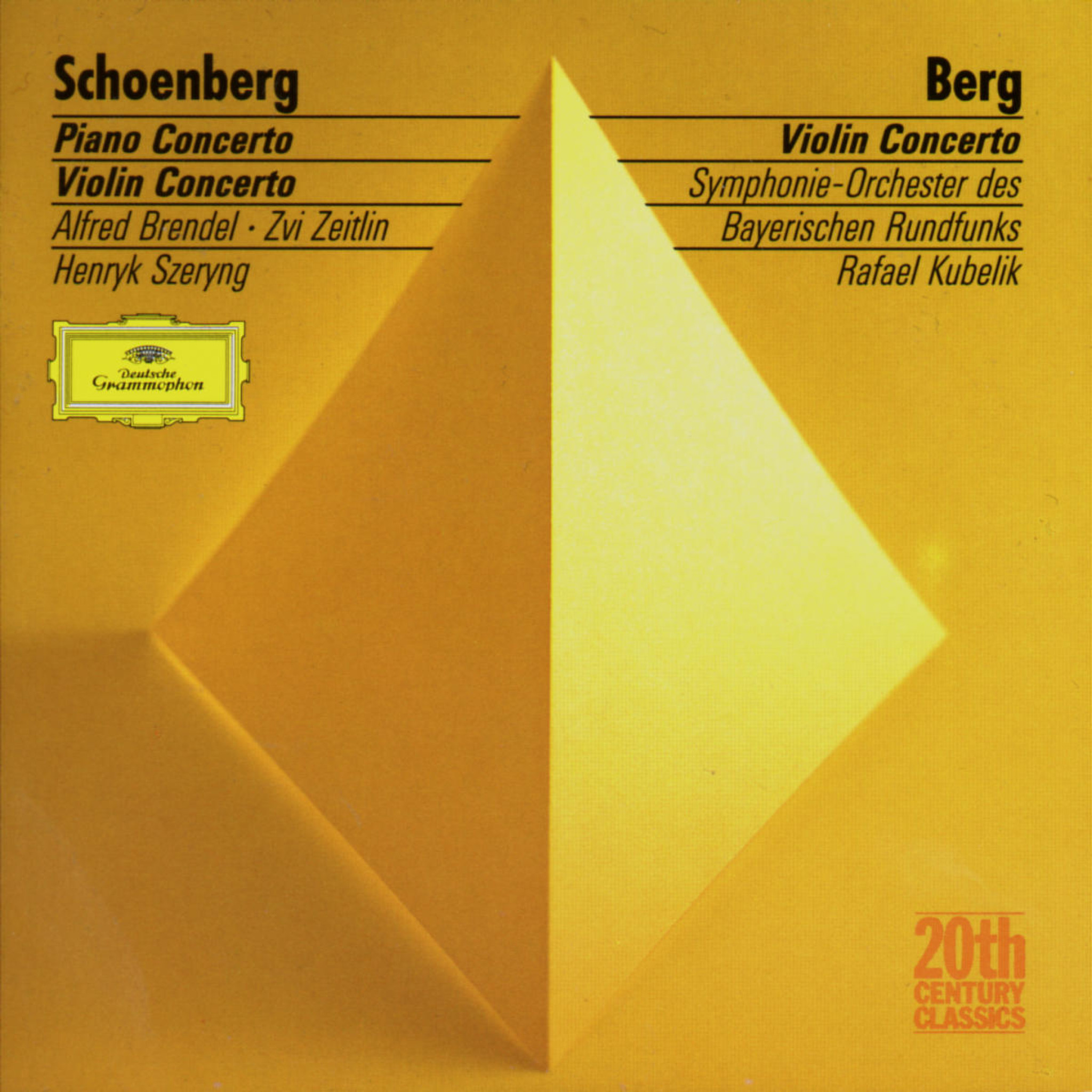 BERG, SCHOENBERG Violin Concertos /Szeryng,Kubelik