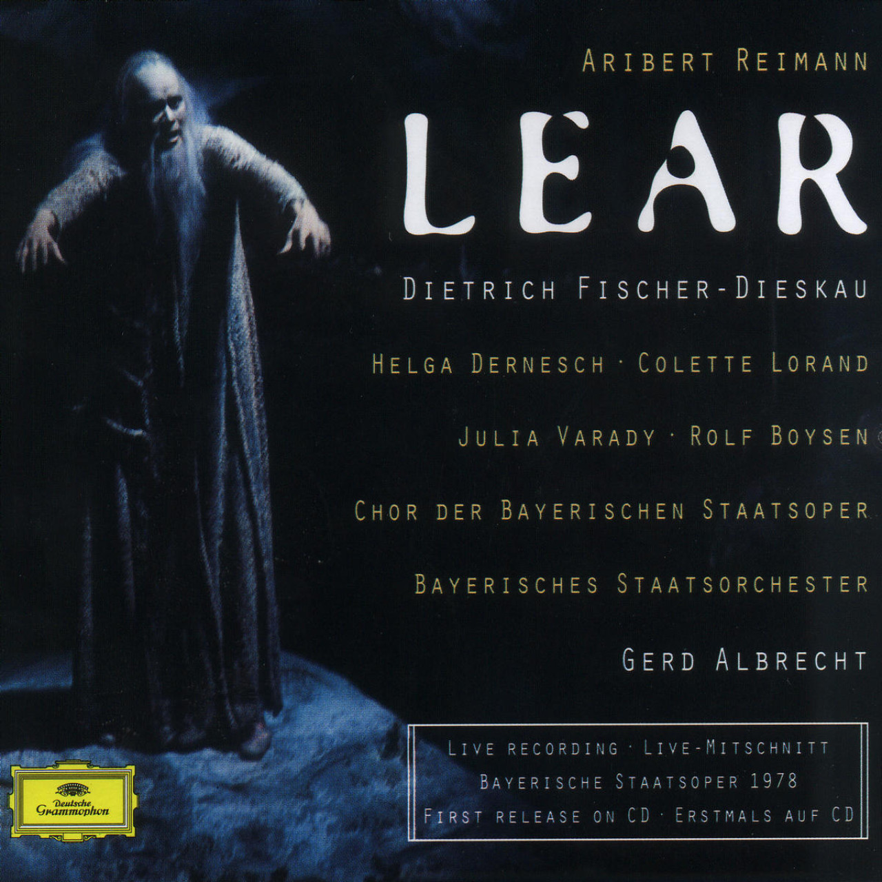 【中古CD】Reimann;Lear／Reimann/Fischer-Dieskau/Bsop/Albrecht B266 Reimann Lear Fischer-Dieskau Varady Albrecht 3LP DGG