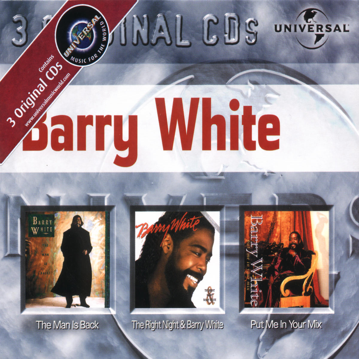 Barry White the Ultimate collection. Barry White the man is back. Barry White - 1987 - the right Night & Barry White. Barry White - 1991 - put me in your Mix.