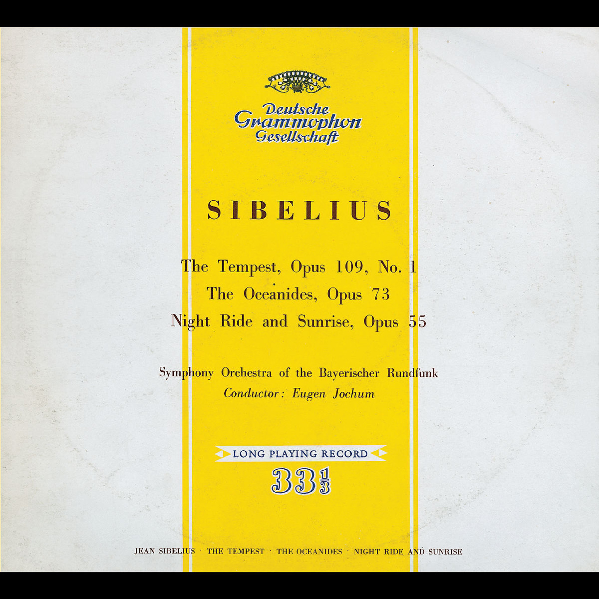 SIBELIUS The Tempest, WAGNER Preludes / Jochum