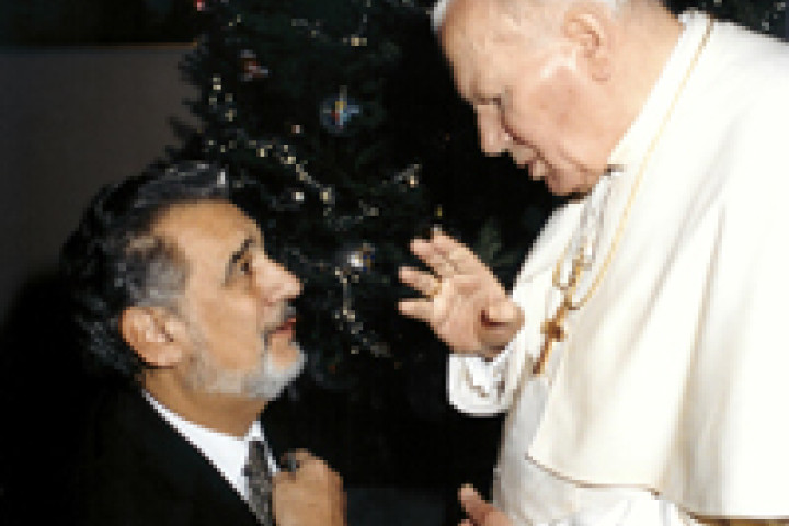 Placido Domingo und Papst Johannes Paul II