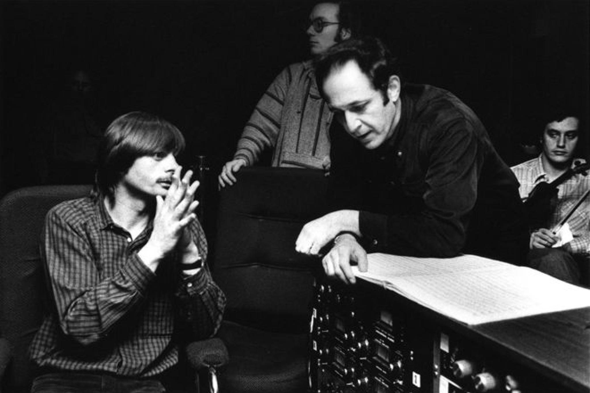 1980 Manfred Eicher and Steve Reich  ©  Deborah Feingold