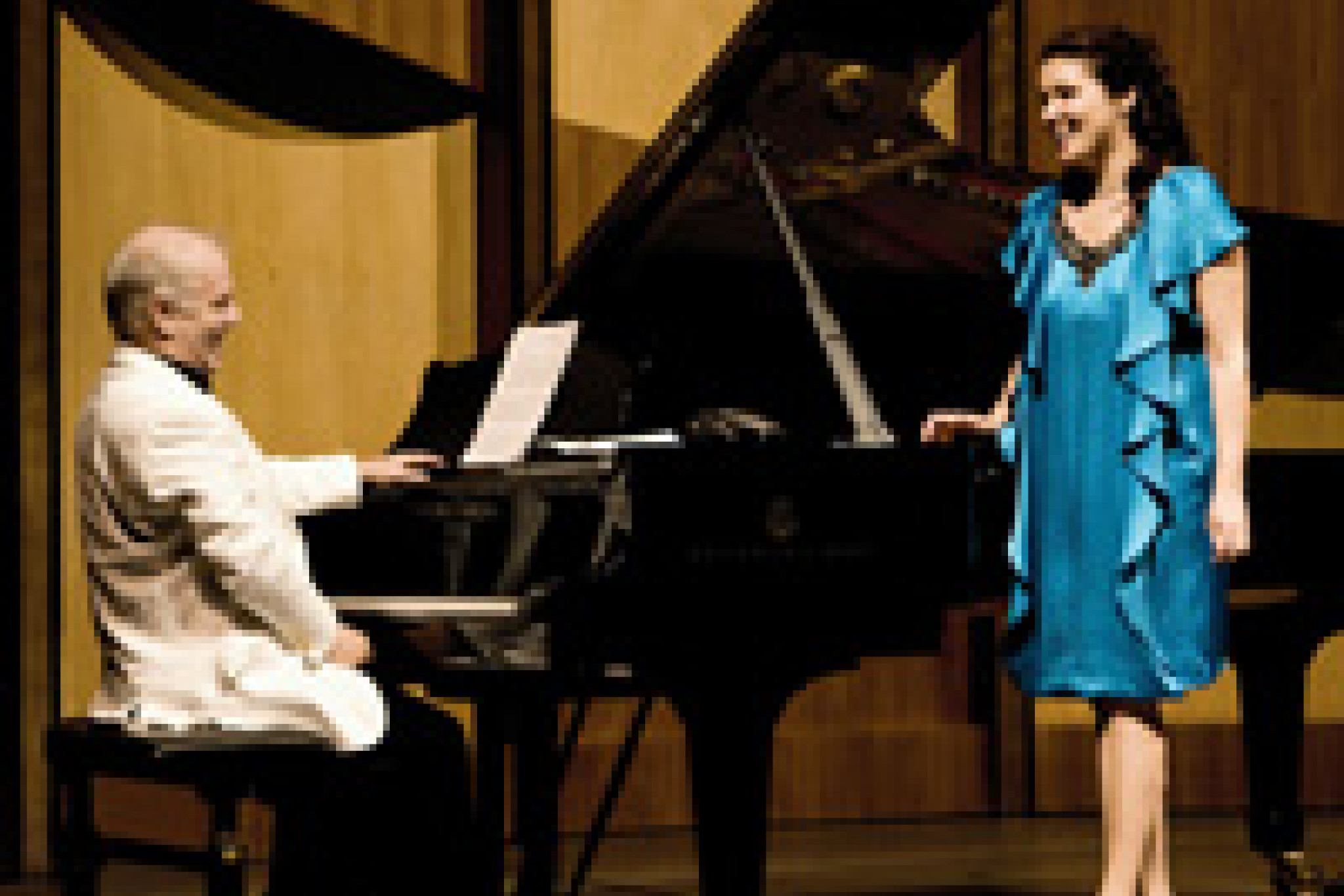 Daniel Barenboim und Anna Netrebko am Flügel in Salzburg ©Harald Hoffmann