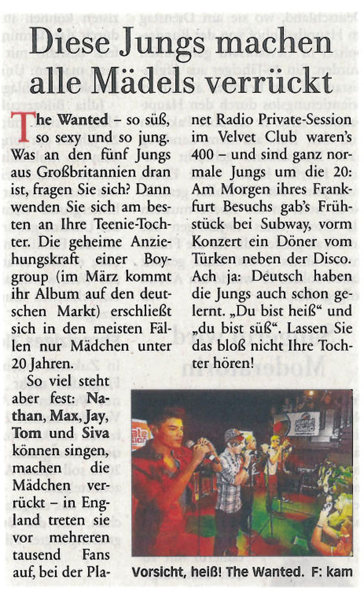 The Wanted Promotour Februar 2011_Presse 11
