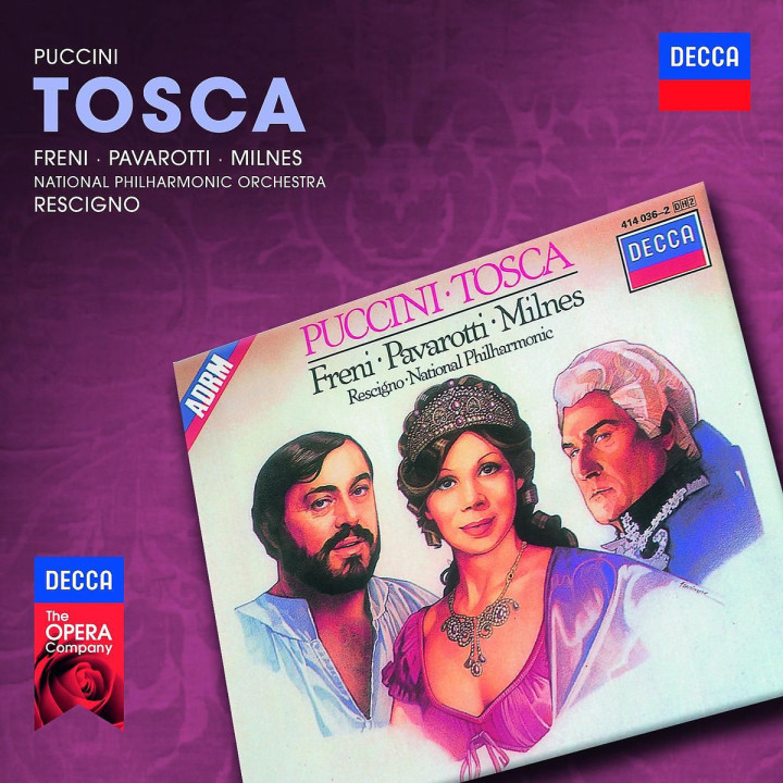 Tosca: Pavarotti/Freni/Milnes/NAPO/Rescigno/+