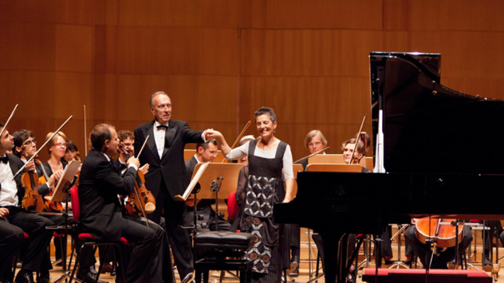Maria João Pires und Maestro Claudio Abbado