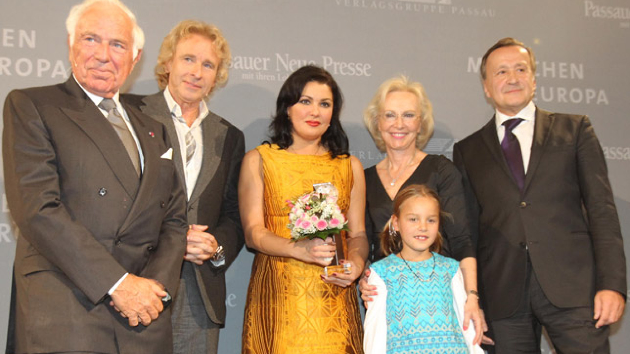 Anna Netrebko bei der Verleihung des "Menschen in Europa" Awards