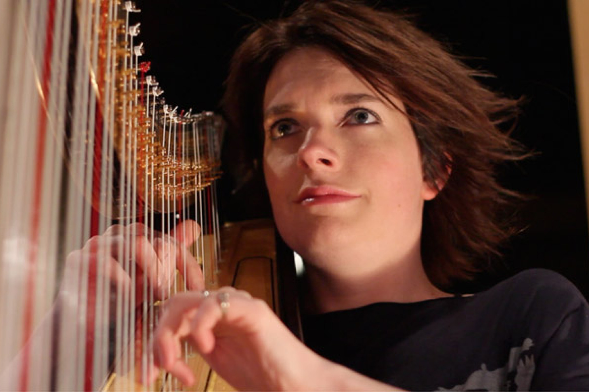 Catrin Finch an der Harfe