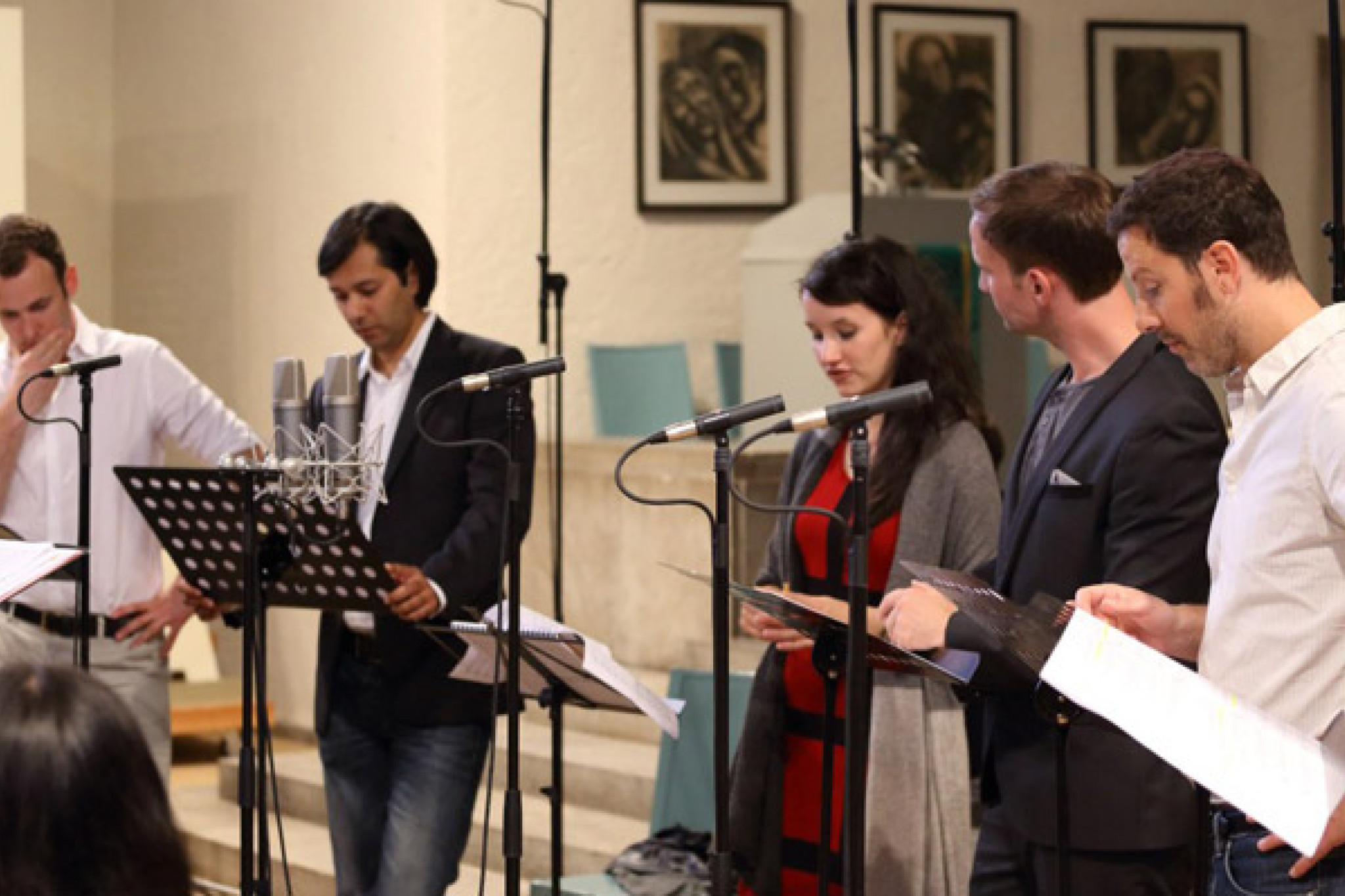 Anna Prohaska und Adoro bei den Aufnahmen für "Frohe Weihnachten!"