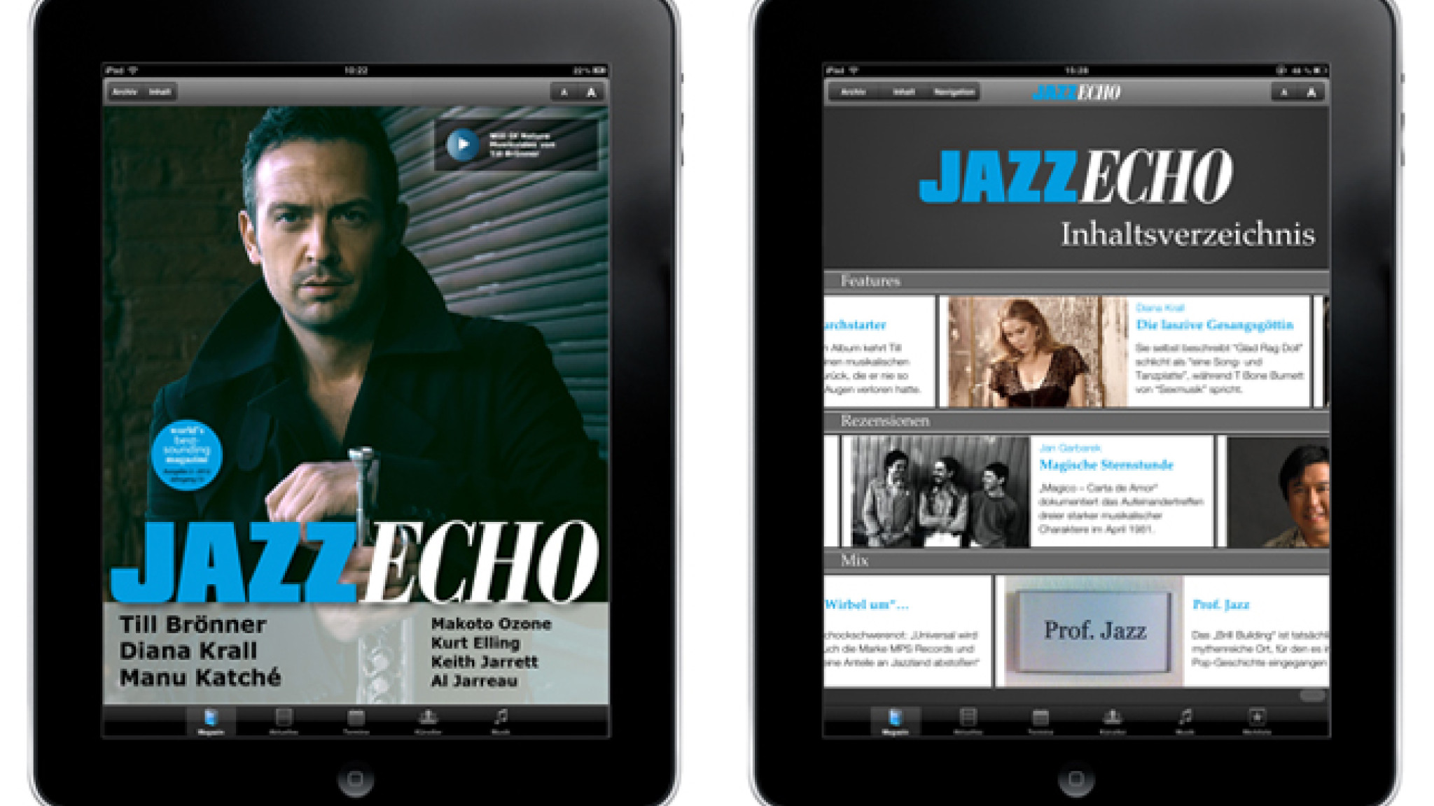 JazzEcho iPad App Ausgabe 02/2012 mit Till Brönner