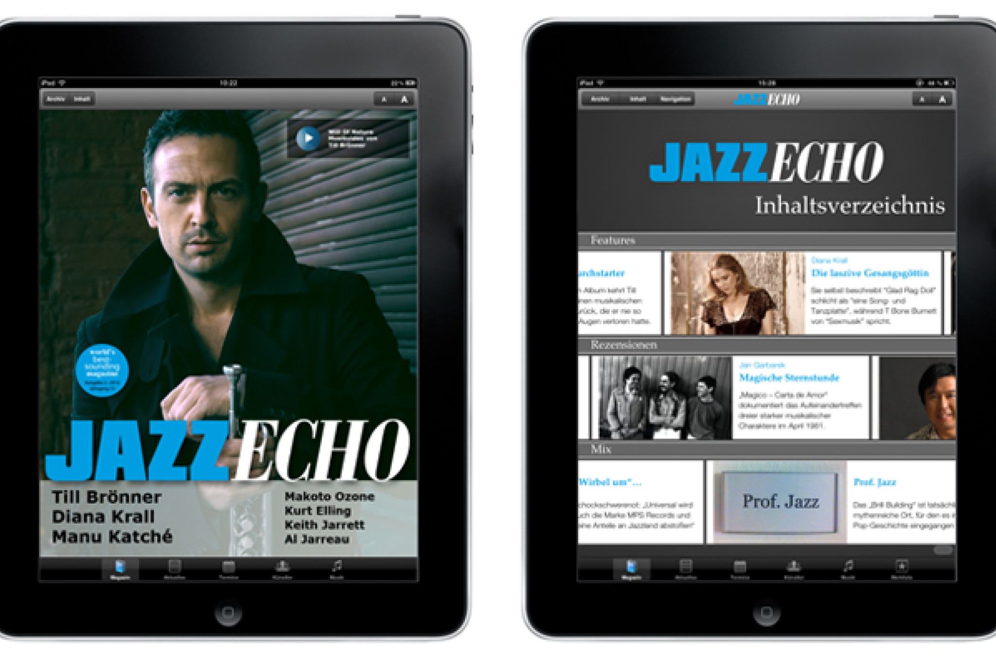 JazzEcho iPad App Ausgabe 02/2012 mit Till Brönner