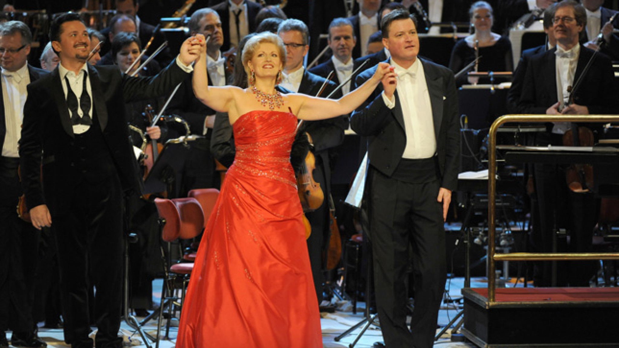Piotr Beczala, Ingeborg Schöpf und Christian Thielemann bei der Operettengala aus der Dresdener Semperoper