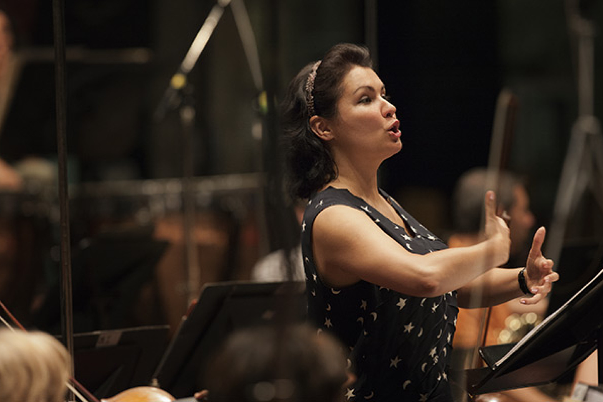 Anna Netrebko bei Aufnahmen zum Album 'Verdi' im Teatro Regio, Turin, Italien