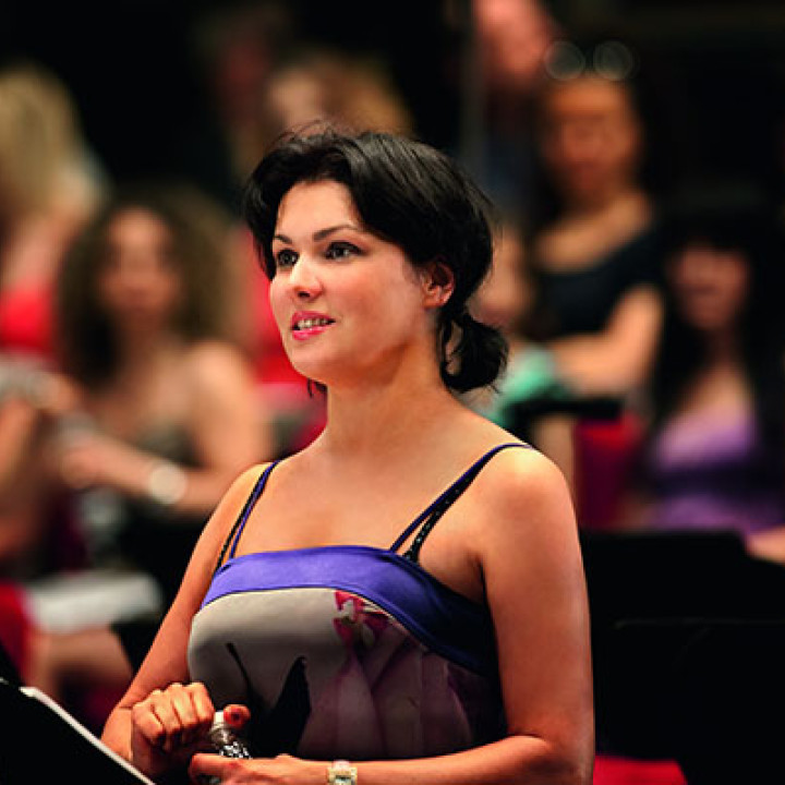 Anna Netrebko bei Aufnahmen zum Album ‘Verdi’ im Teatro Regio, Turin, Italien