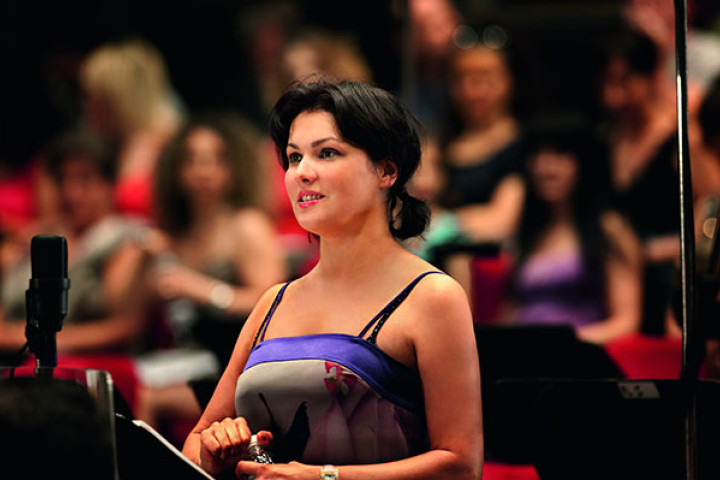 Anna Netrebko bei Aufnahmen zum Album 'Verdi' im Teatro Regio, Turin, Italien