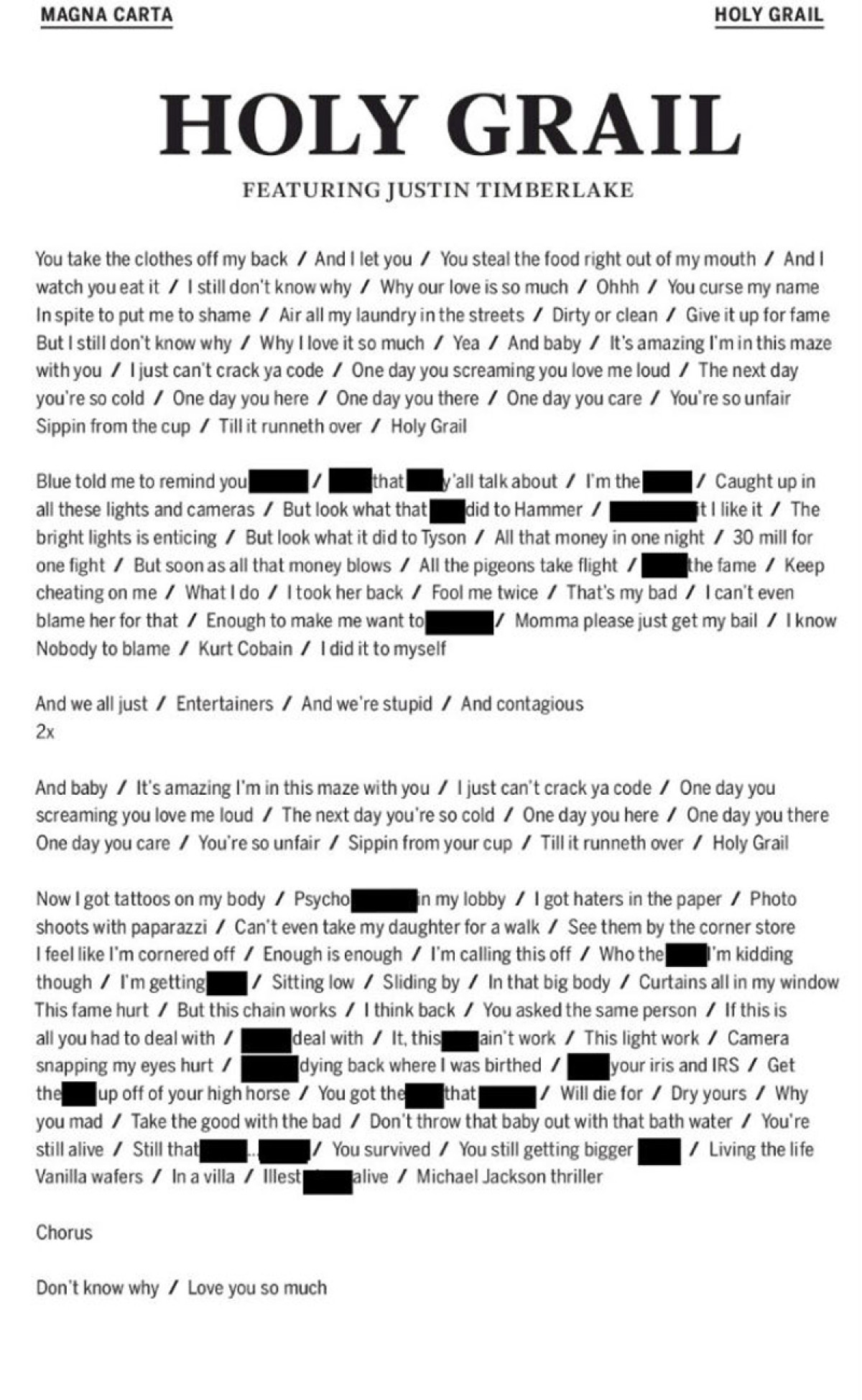Jay-Z "Holy Grail" Lyrics
