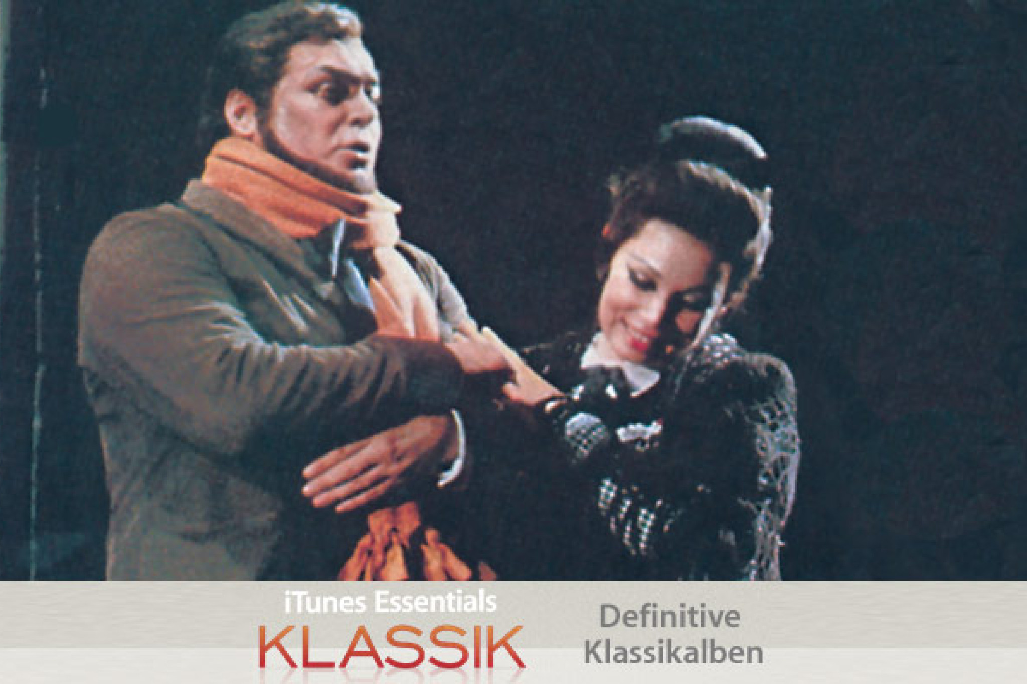 Luciano Pavarotti und Mirella Freni in Giacomo Puccinis 'La Bohème' 1973