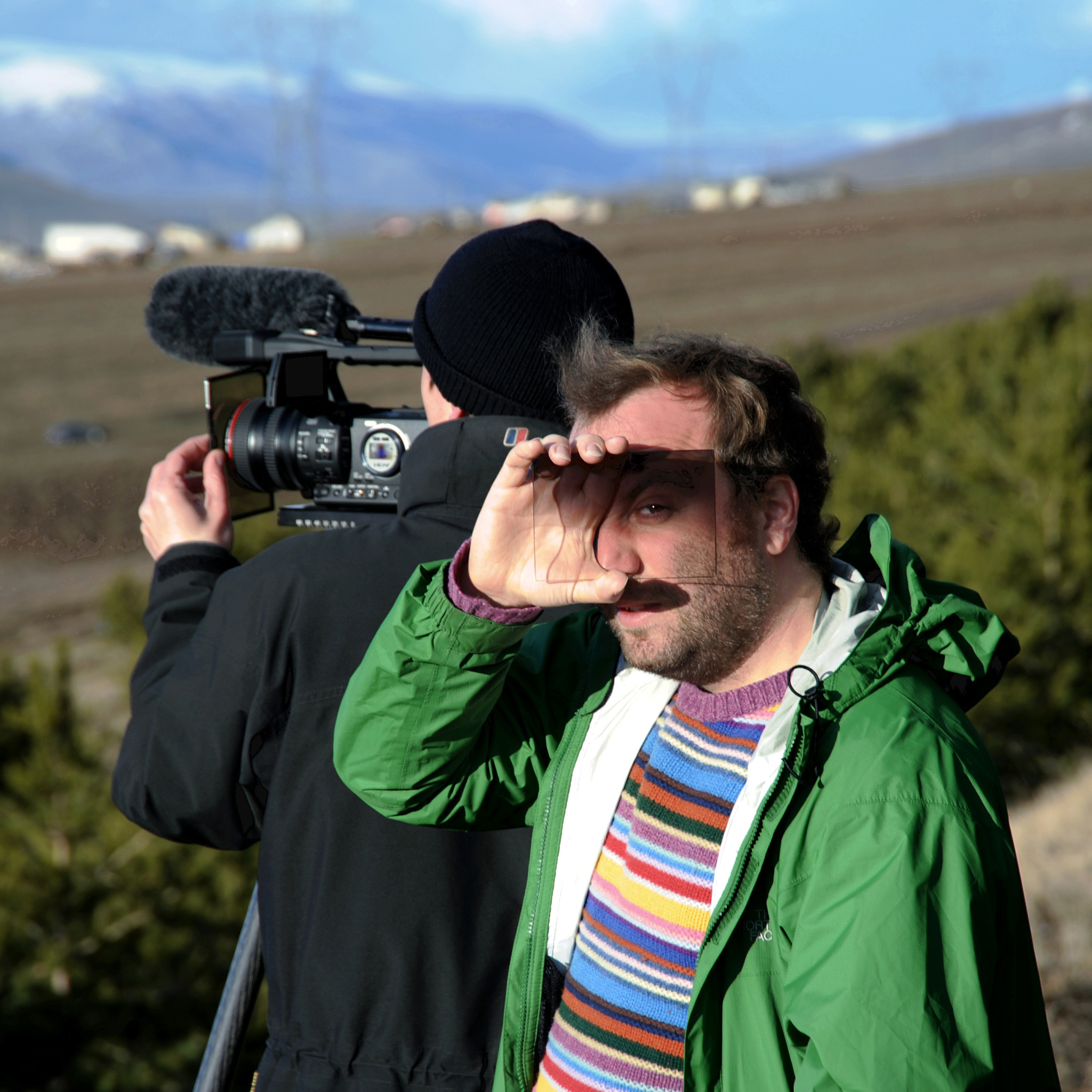 Marc Sinan with the cameraman on his journey to Anatolia