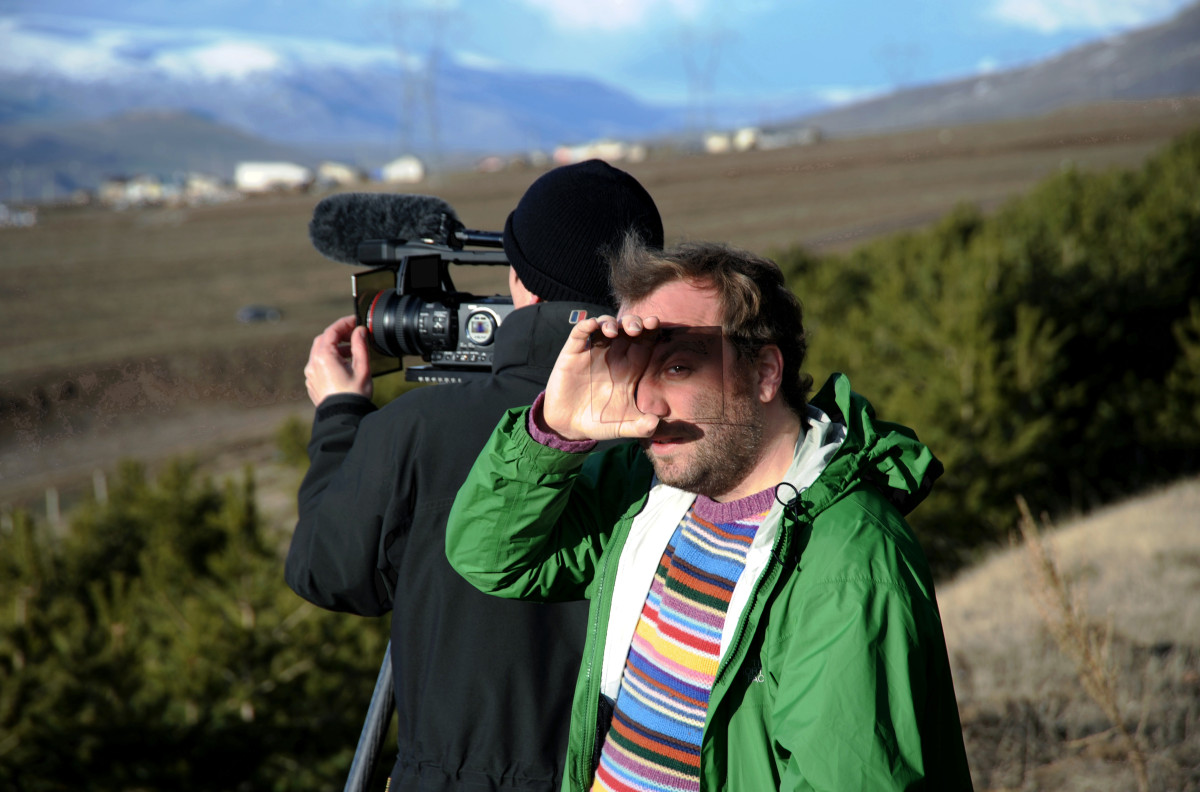 Marc Sinan with the cameraman on his journey to Anatolia