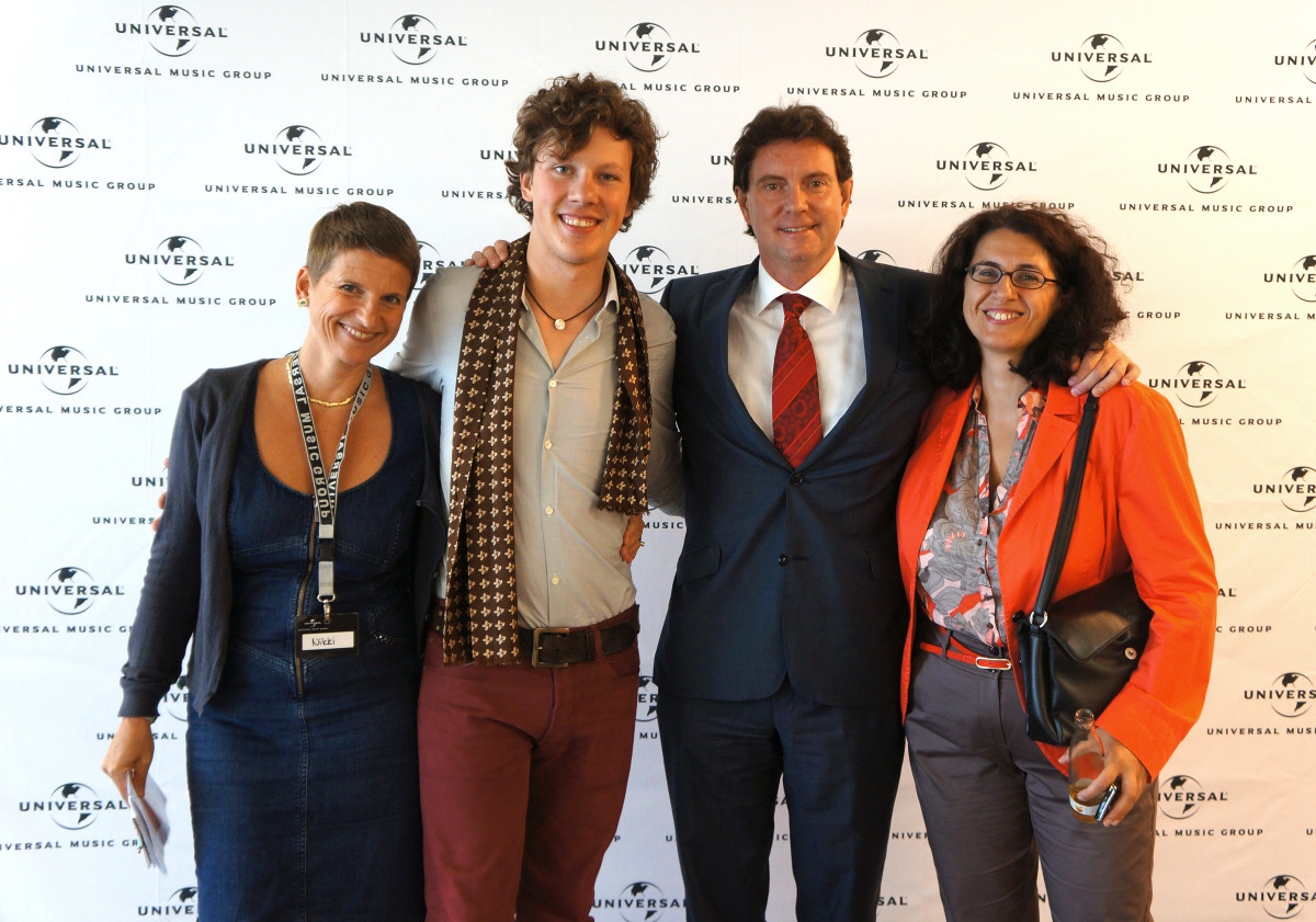 Nikki Kawamura (Deutsche Grammophon, Marketing), Martynas Levickis, Mark Wilkinson (President Deutsche Grammophon), Kleopatra Sofroniou (Deutsche Grammophon, Marketing)