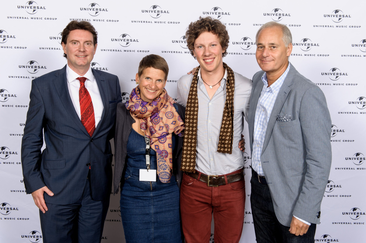 Mark Wilkinson (President Deutsche Grammophon), Nikki Kawamura (Deutsche Grammophon, Marketing), Martynas Levickis, Rick Blaskey (Manager)