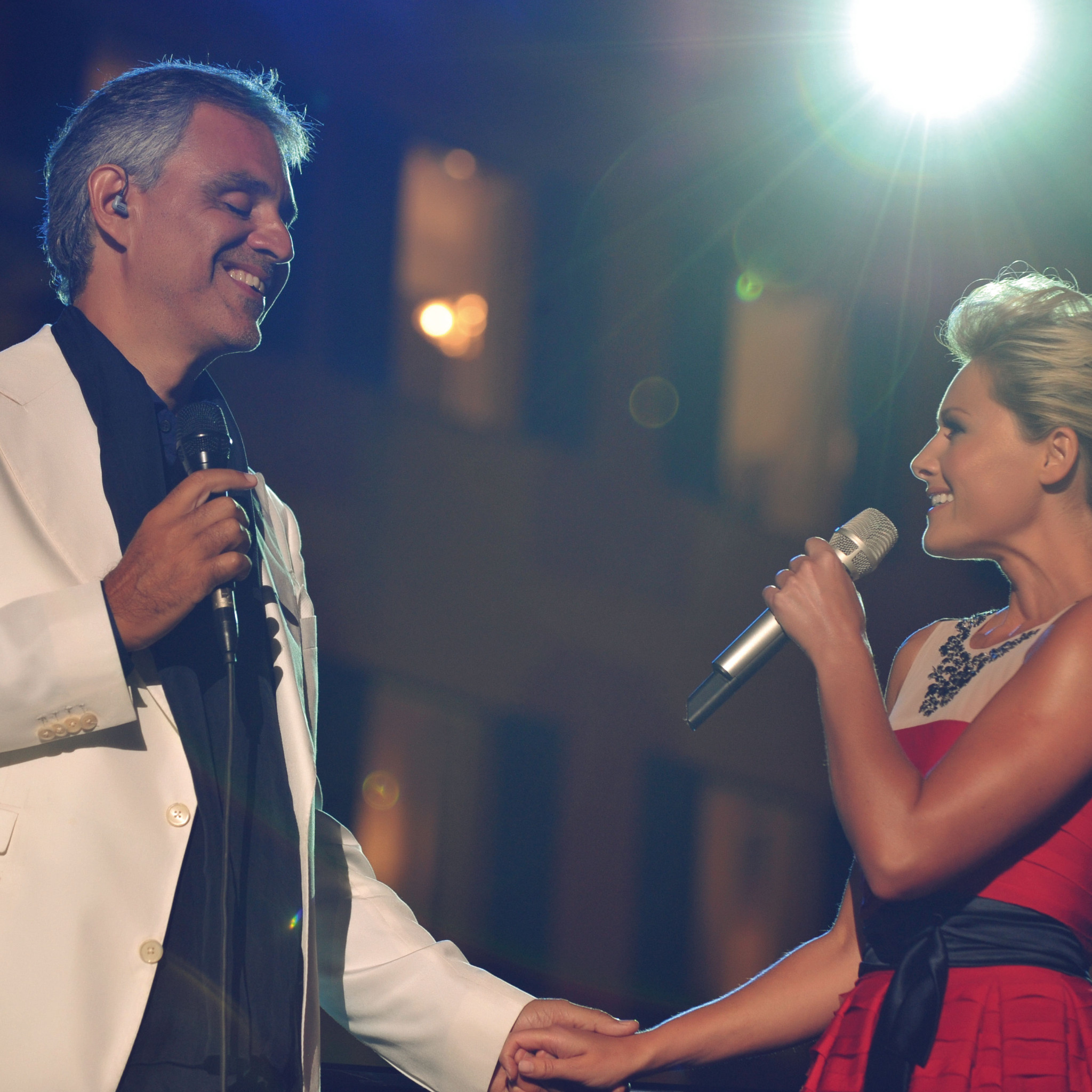 Andrea Bocelli und Helene Fischer