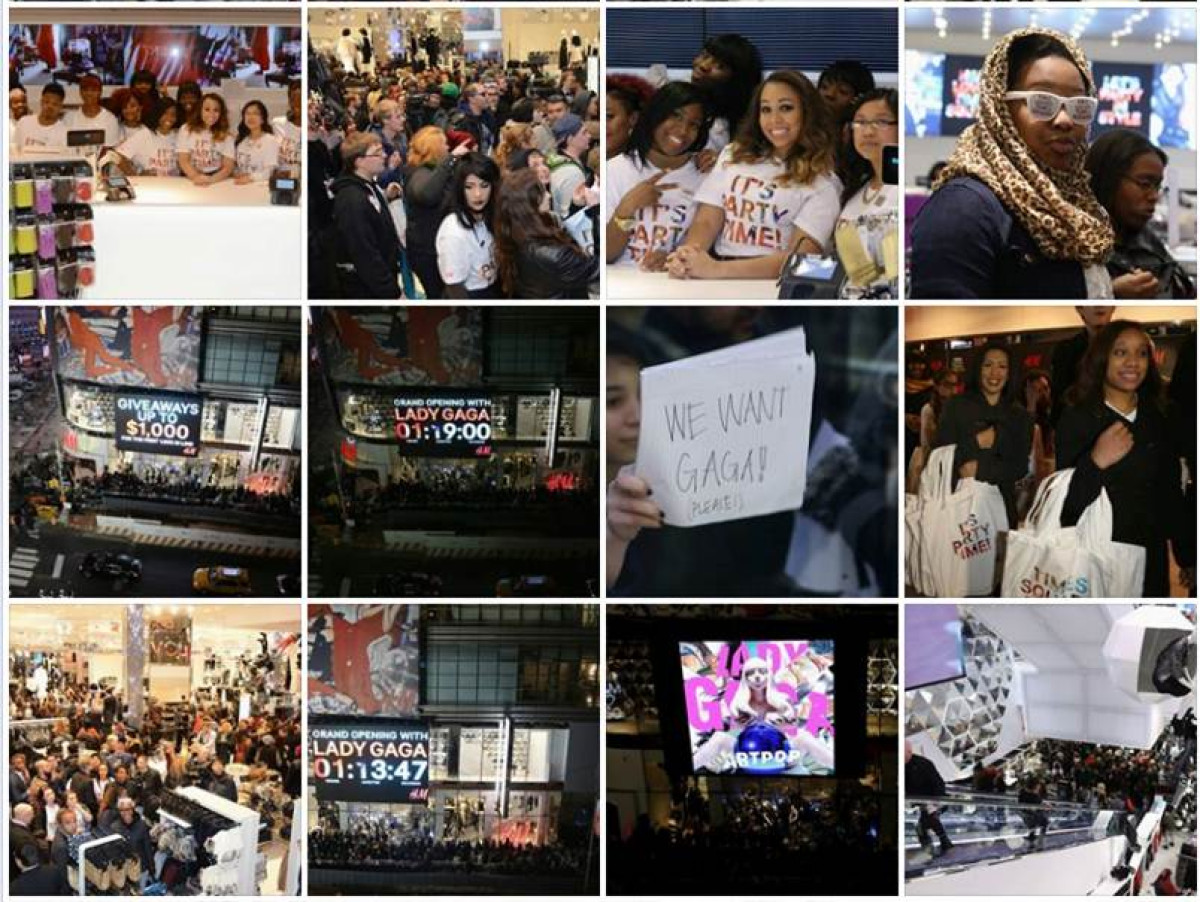 H&M Shop Eröffnung Lady Gaga