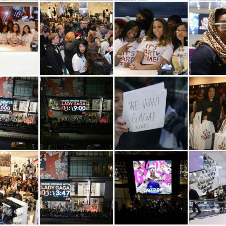H&M Shop Eröffnung Lady Gaga