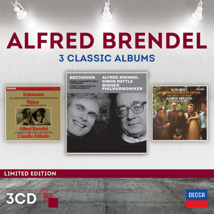 Alfred Brendel - 3 Classic Albums (Ltd. Edt.): Brendel/Rattle/Abbado/WP/LSO/+