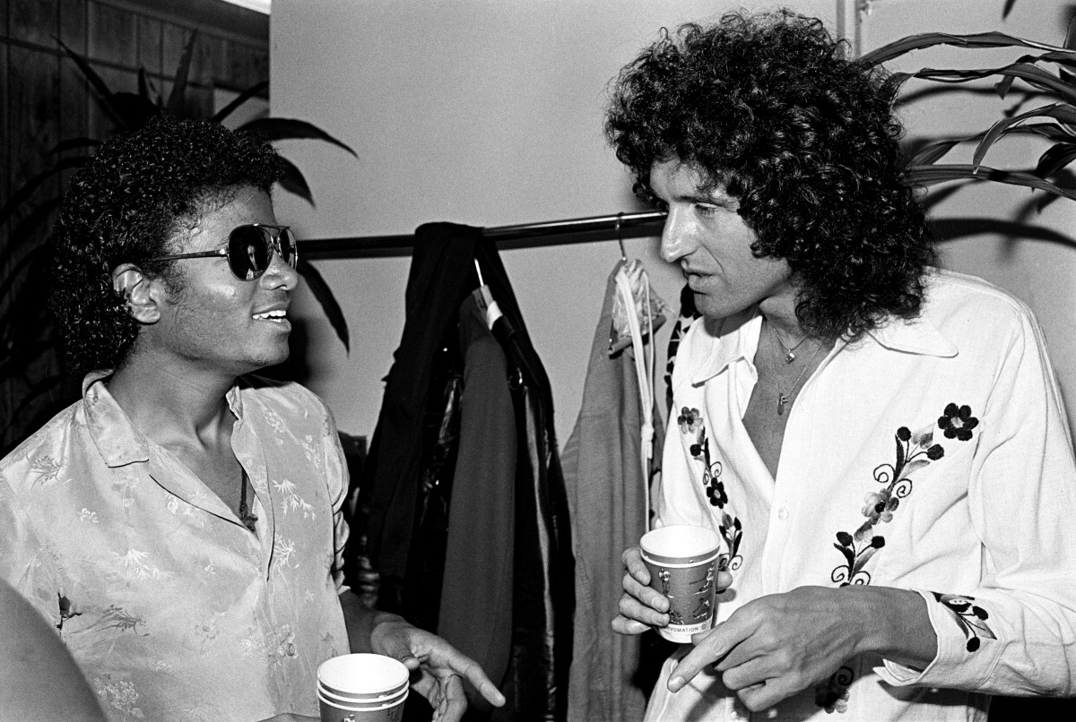 Brian May and Michael Jackson - Photography by Neal Preston Copyright Queen Productions Ltd