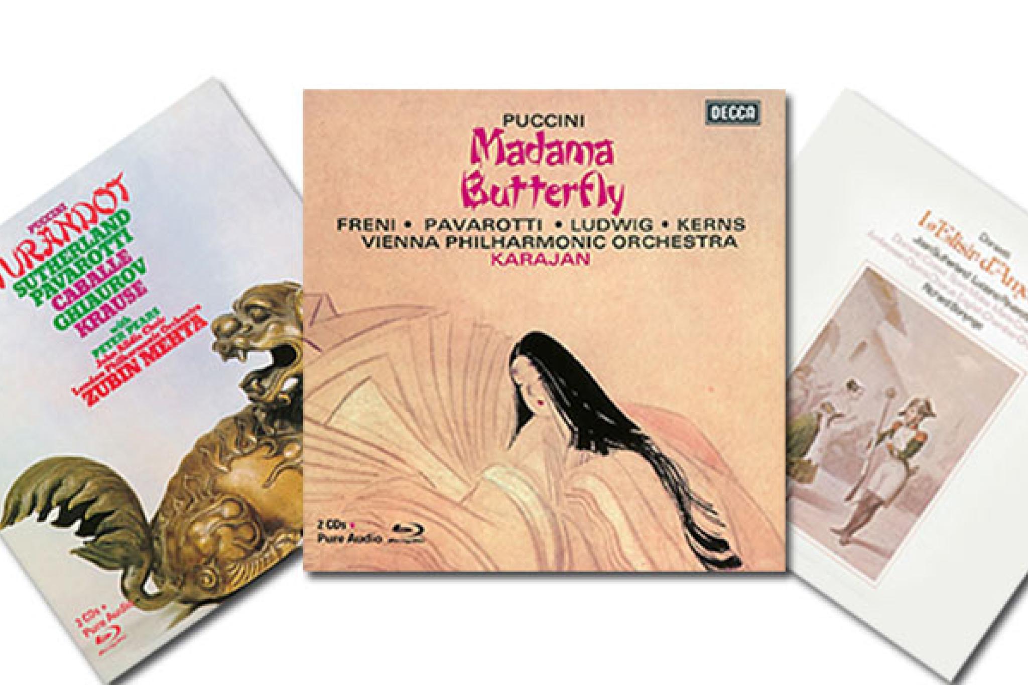 Die Opern Turandot, Madama Butterfly und L'elisir d'amore mit Luciano Pavarotti