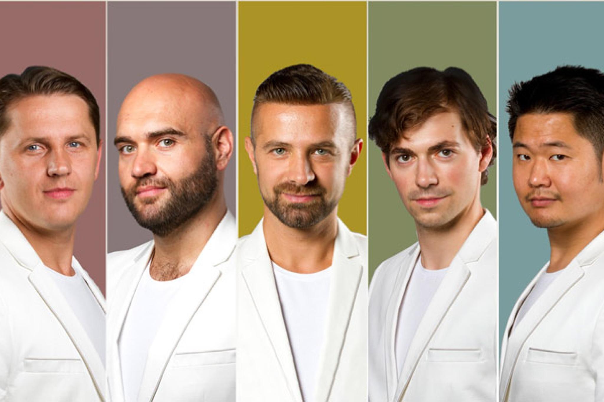 Von Links: Yuriy Mynenko, Xavier Sabata, Max Emanuel Cencic, Valer Sabadus, Vince Yi