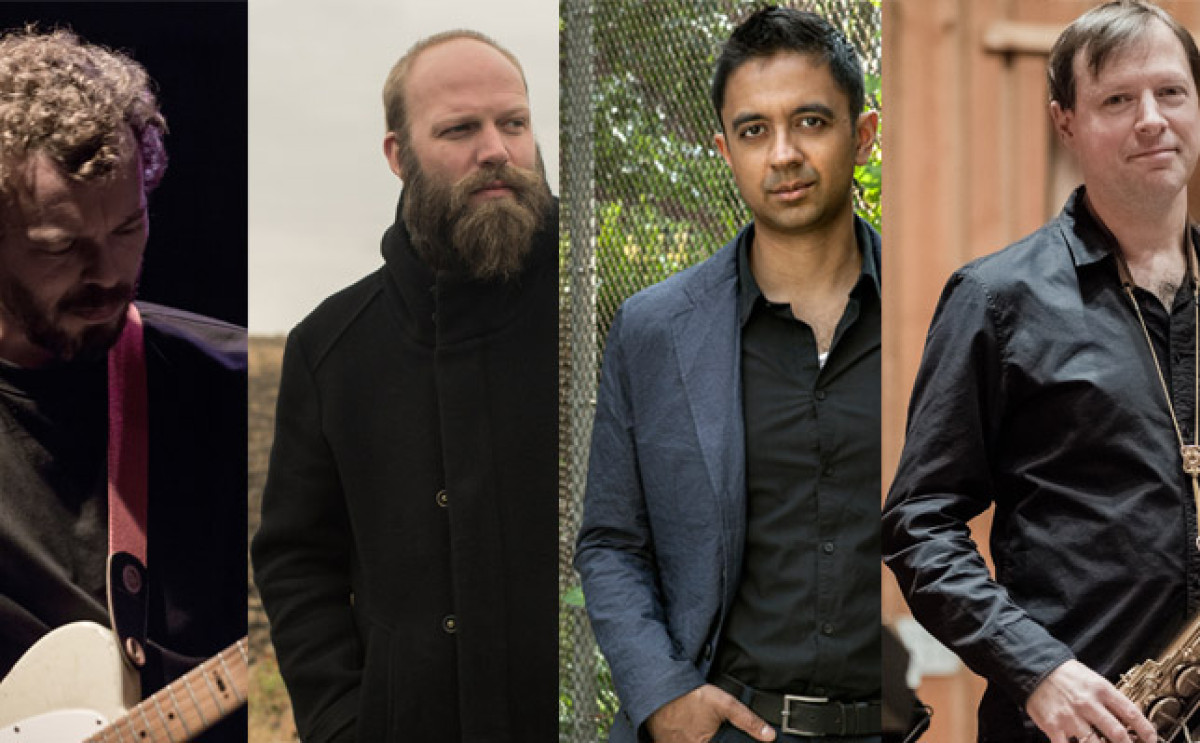 Von links: Jakob Bro, Mathias Eick, Vijay Iyer, Chris Potter