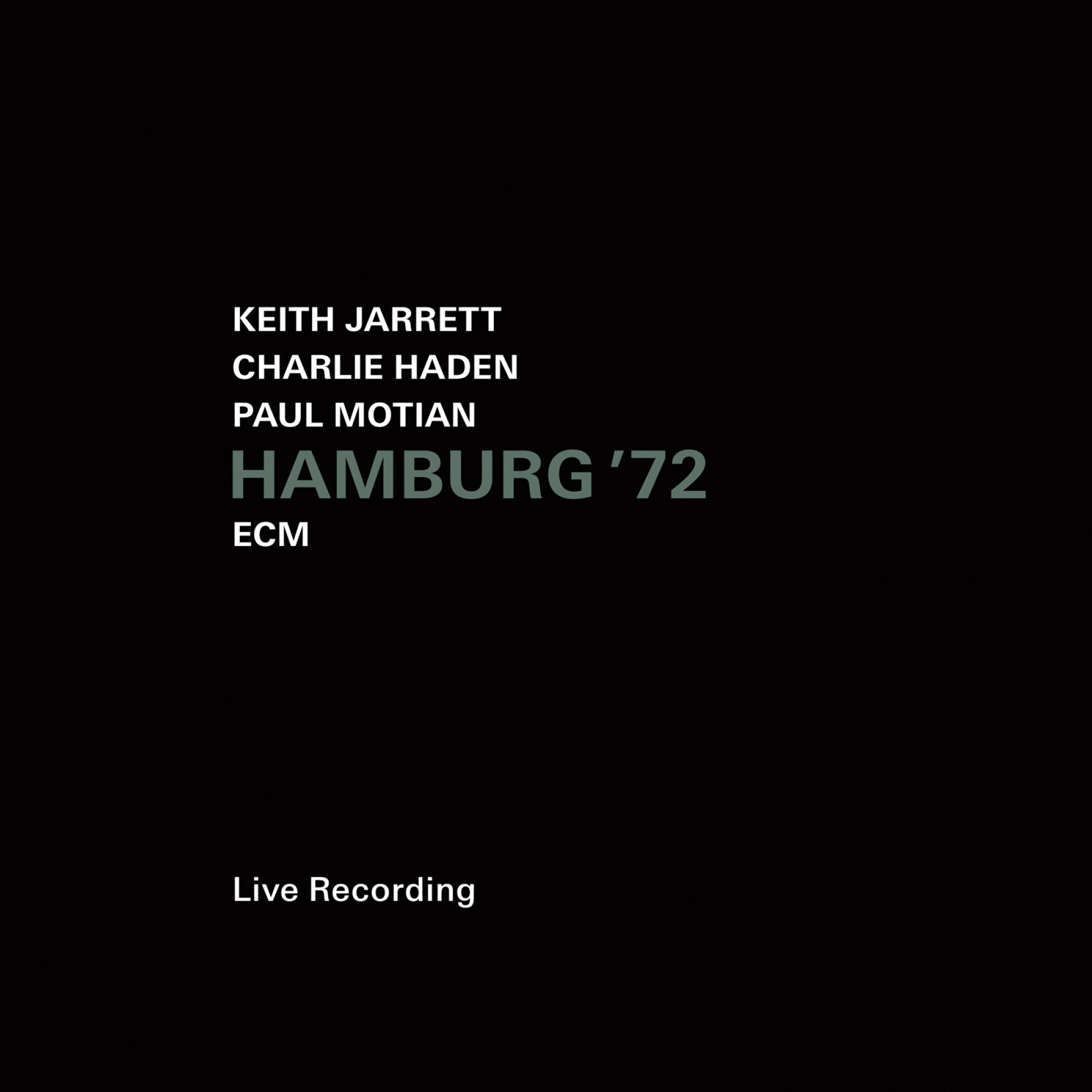 Hamburg ’72 - Keith Jarrett: Piano, Gary Peacock: Double Bass, Paul Motian: Drums - Recorded June 1972