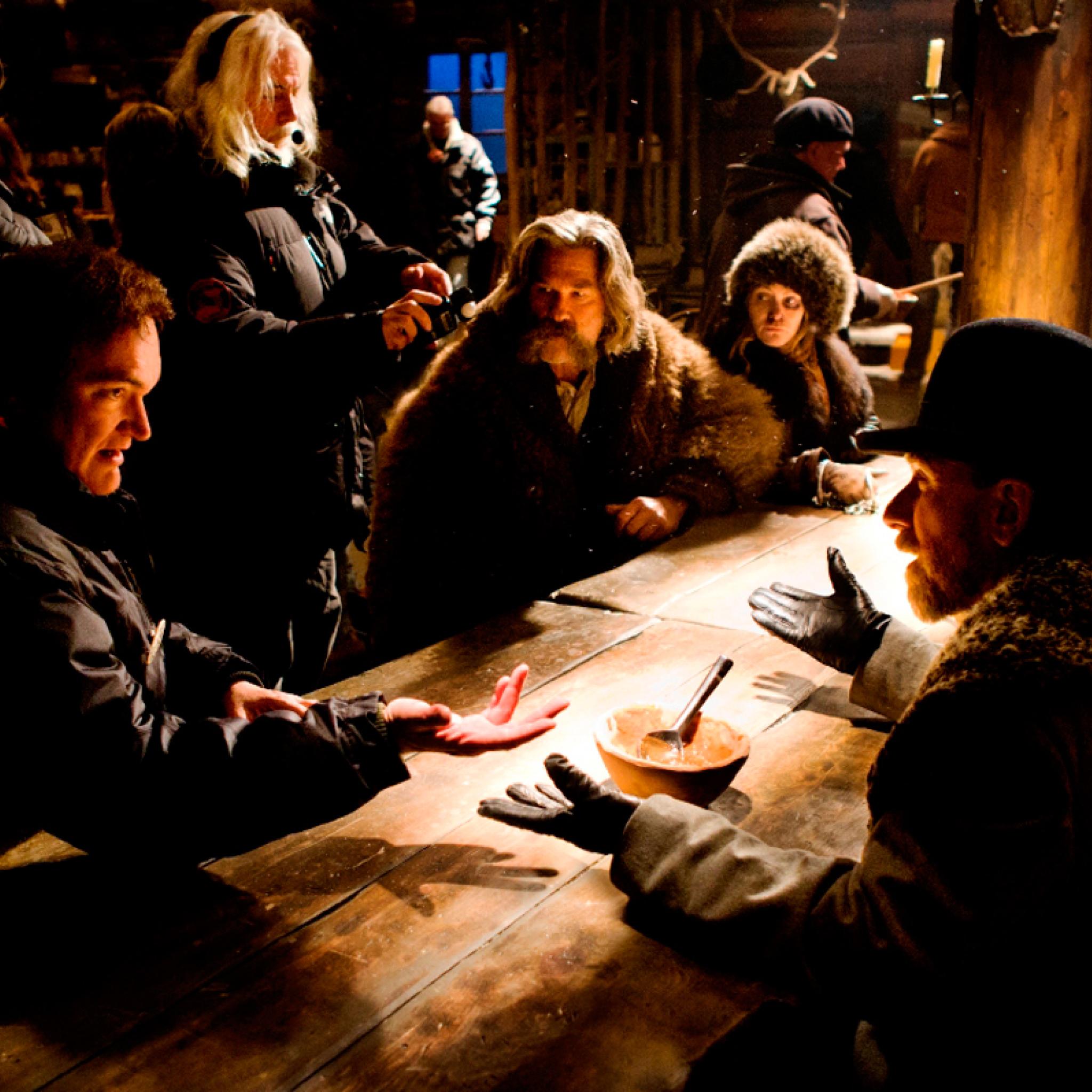 Quentin Tarantino, Kurt Russell, Jennifer Jason Leigh, Tim Roth