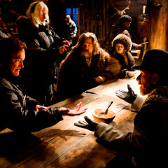 Quentin Tarantino, Kurt Russell, Jennifer Jason Leigh, Tim Roth