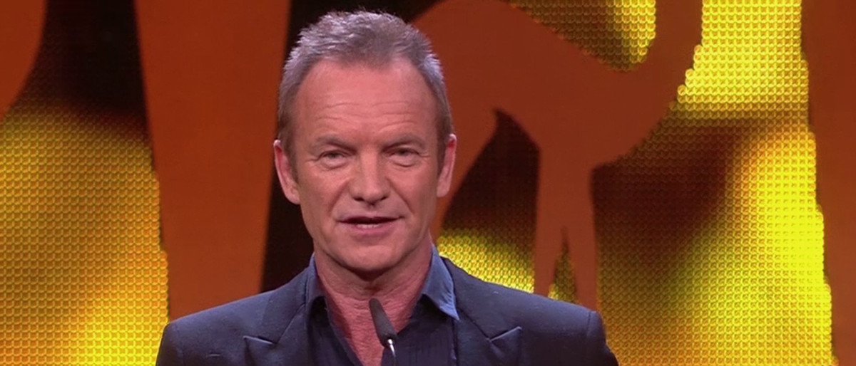 Sting beim BAMBI 2016 (Laudatio auf Udo Lindenberg)