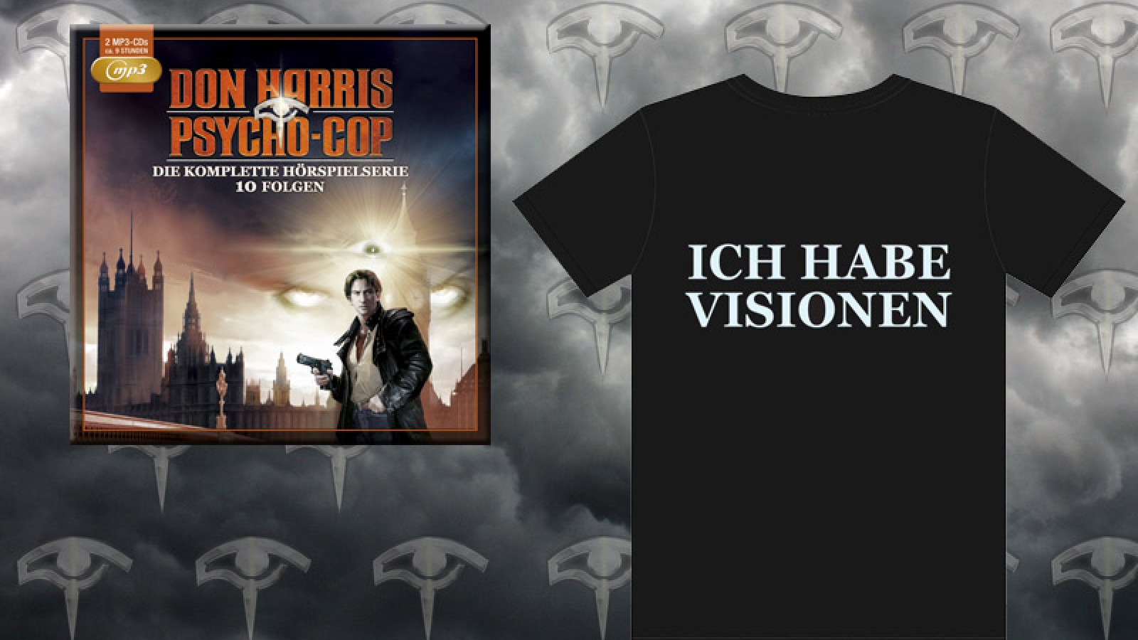 Don Harris – Psycho Cop: Gewinnt 3x die komplette Hörspielserie mit T-Shirt