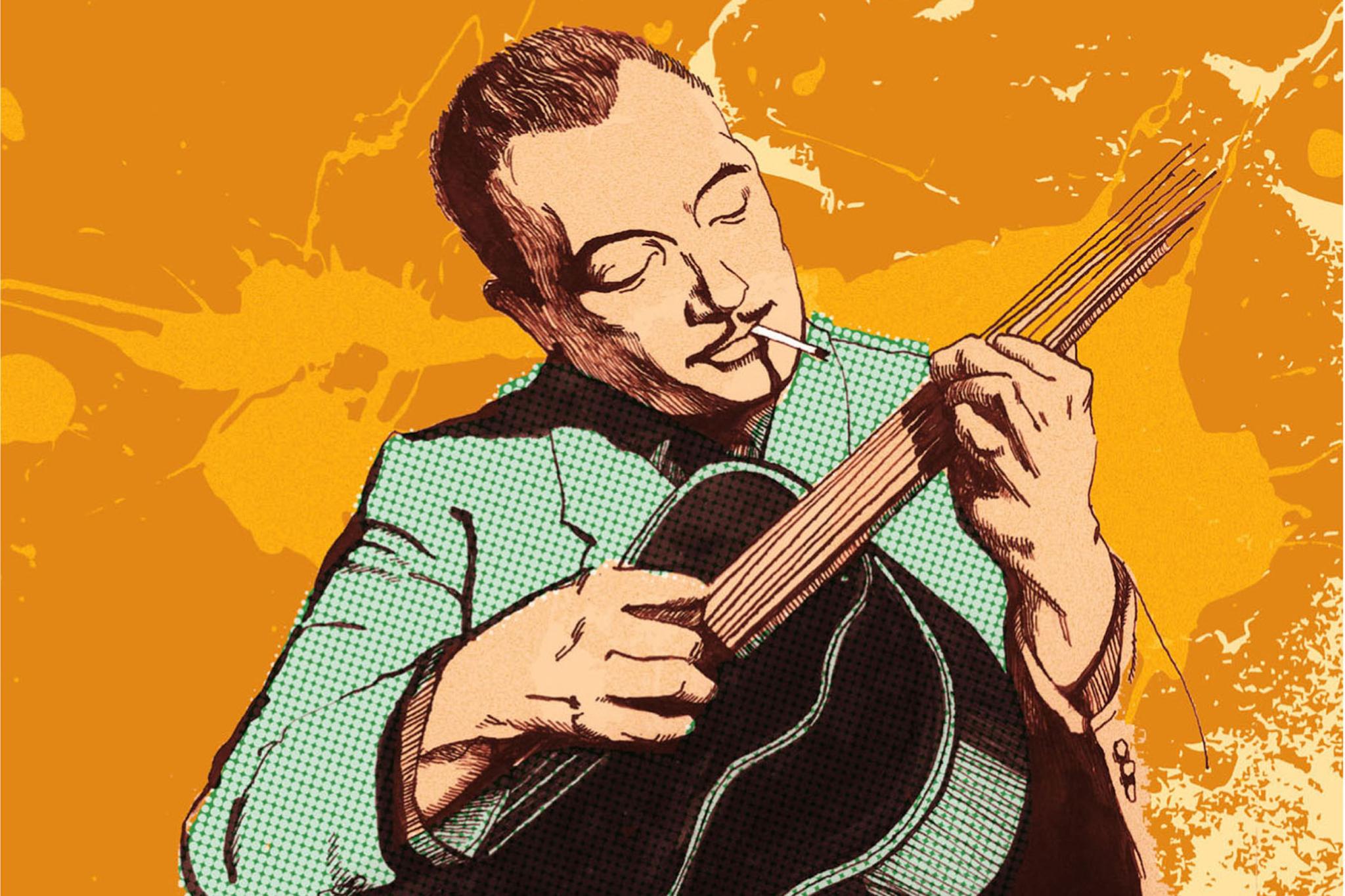 Django Reinhardt - The Art of Swing illustrated by Lidia Beleninova