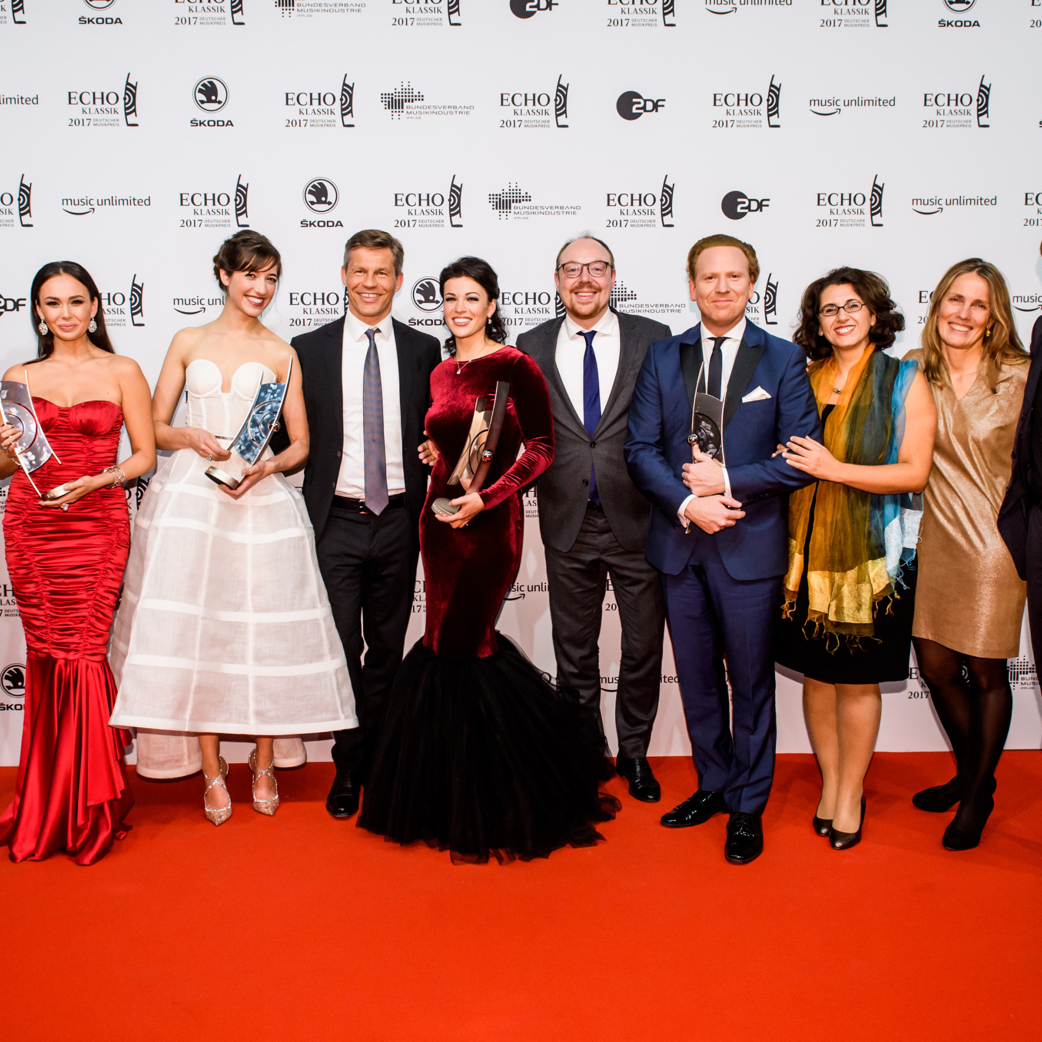 Echo Klassik 2017: Jan Lisiecki, Aida Garifullina, Camille Thomas, Frank Briegmann , Ksenija Sidorova, Clemens Trautmann, Daniel Hope, Kleopatra Sofroniou, Ute Fesquet, Stephan Steigleder