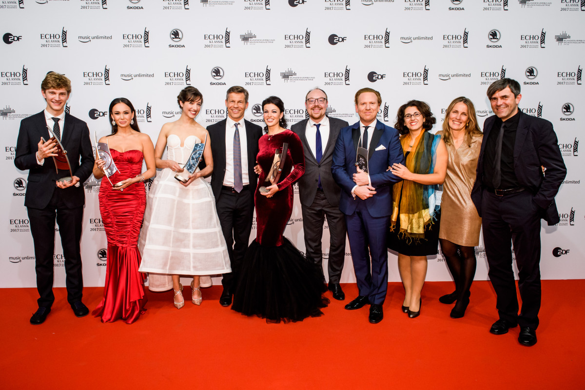 Echo Klassik 2017: Jan Lisiecki, Aida Garifullina, Camille Thomas, Frank Briegmann , Ksenija Sidorova, Clemens Trautmann, Daniel Hope, Kleopatra Sofroniou, Ute Fesquet, Stephan Steigleder