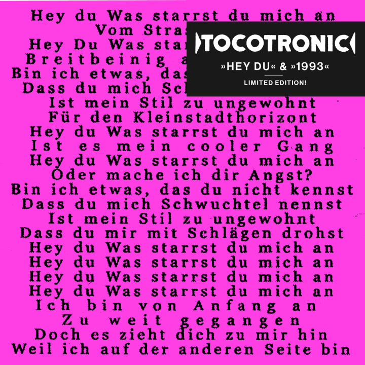 Tocotronic Hey Du / 1993 Cover 2017