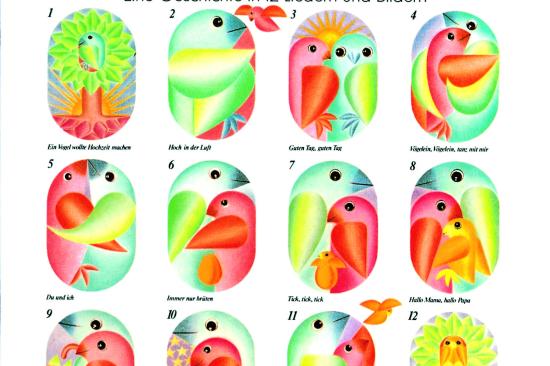 Vogel Bild Ausmalbild Vogelhochzeit