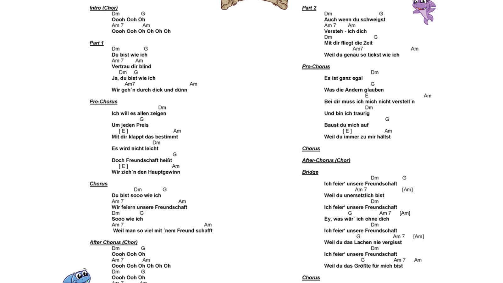 "So wie ich": Hier gibt’s den Songtext mit Akkorden zum Mitsingen und Nachspielen