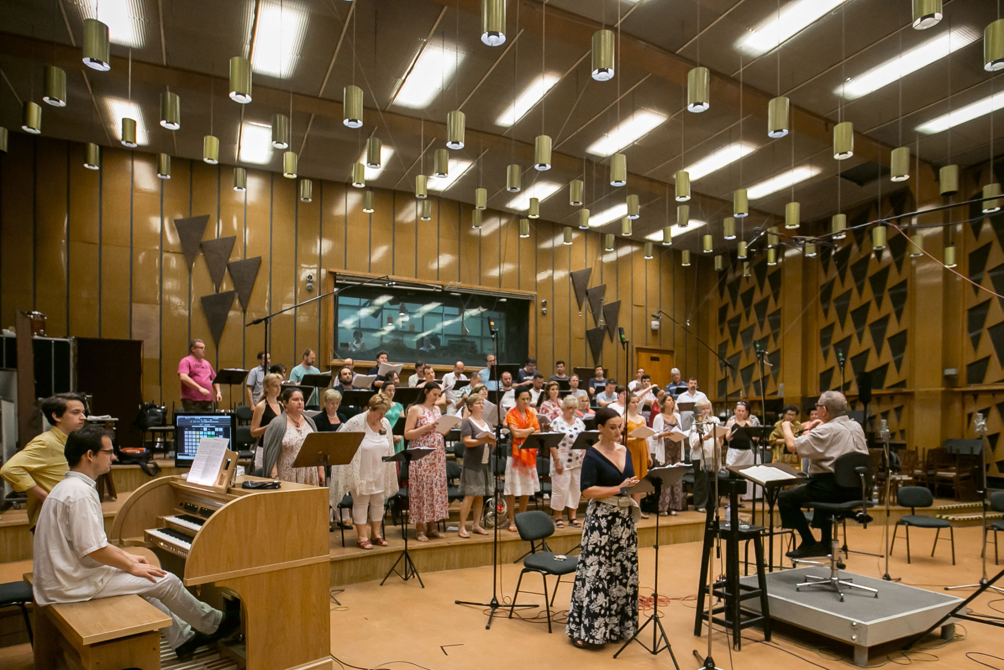 Louis Lewandowski, During the recording session in the Hungarian Radio, Studio 6.